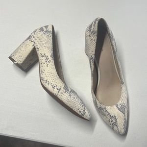 Cole Haan snake skin heels